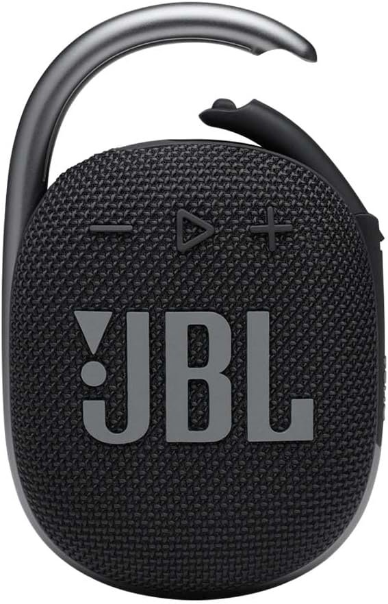 jbl clip 4 portable bluetooth speaker with a built in battery, ip67 waterproof and dustproof, compact size and great sound. black jbl clip 4 portable bluetooth speaker with a built in battery, ip67 waterproof and dustproof, compact size and great sound. black