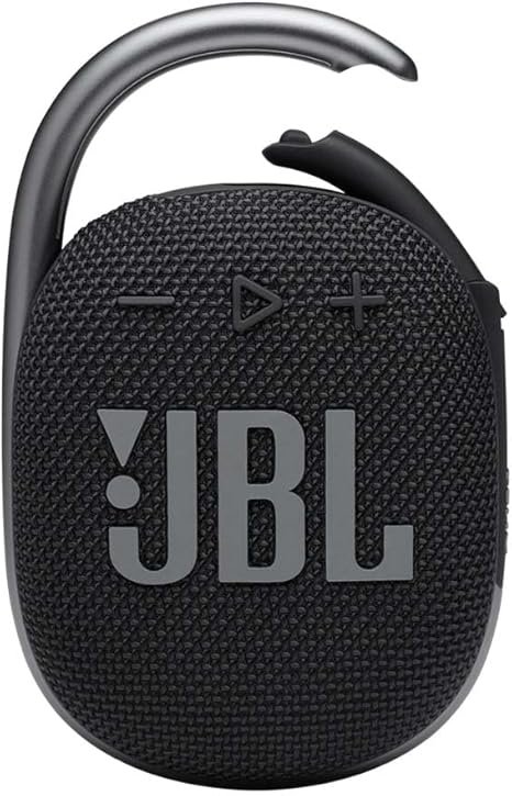 jbl clip 4 portable bluetooth speaker with a built in battery, ip67 waterproof and dustproof, compact size and great sound. black jbl clip 4 portable bluetooth speaker with a built in battery, ip67 waterproof and dustproof, compact size and great sound. black