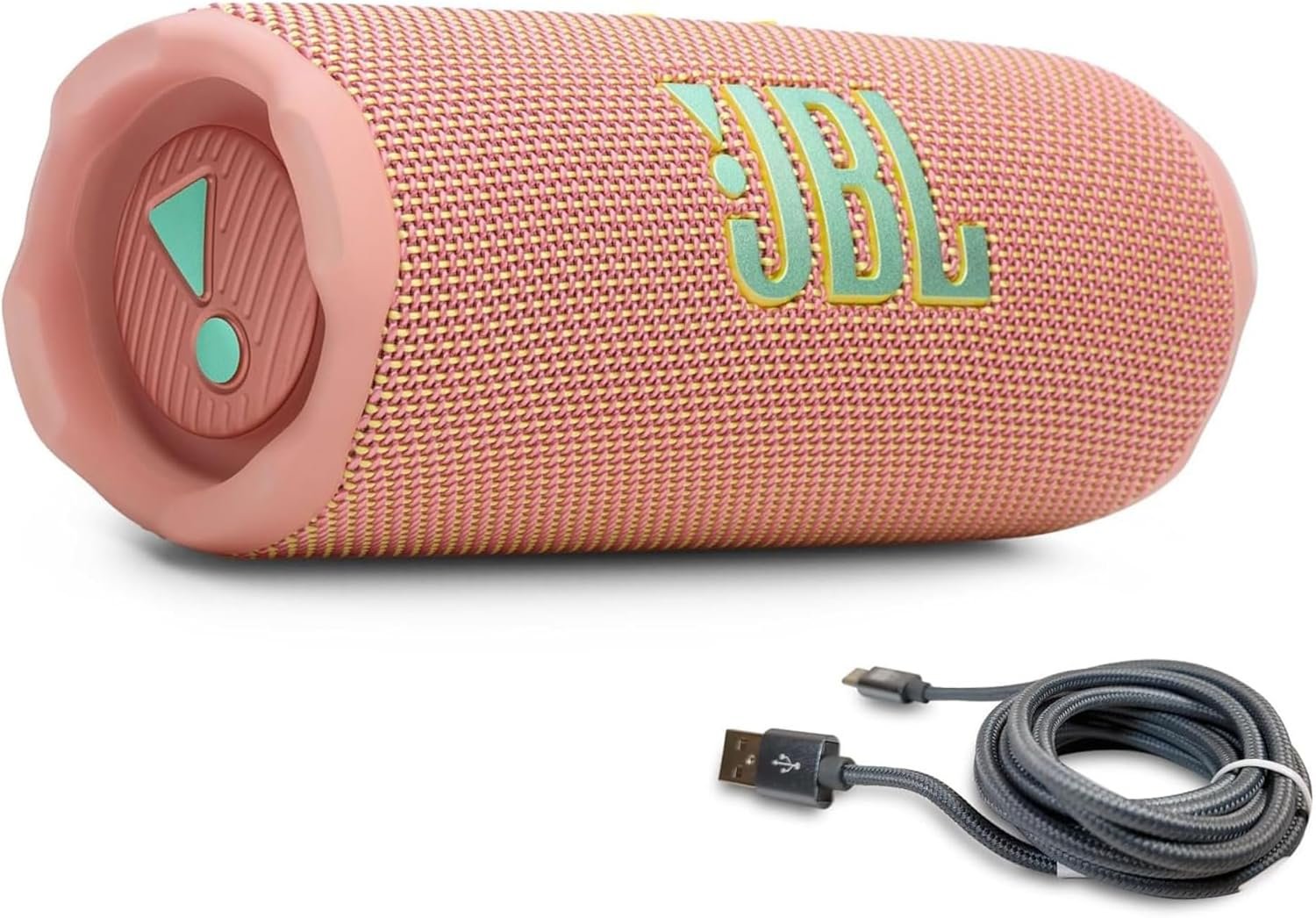 jbl flip 7 (black) + bundle with usb c braided cable jbl flip 7 (black) + bundle with usb c braided cable