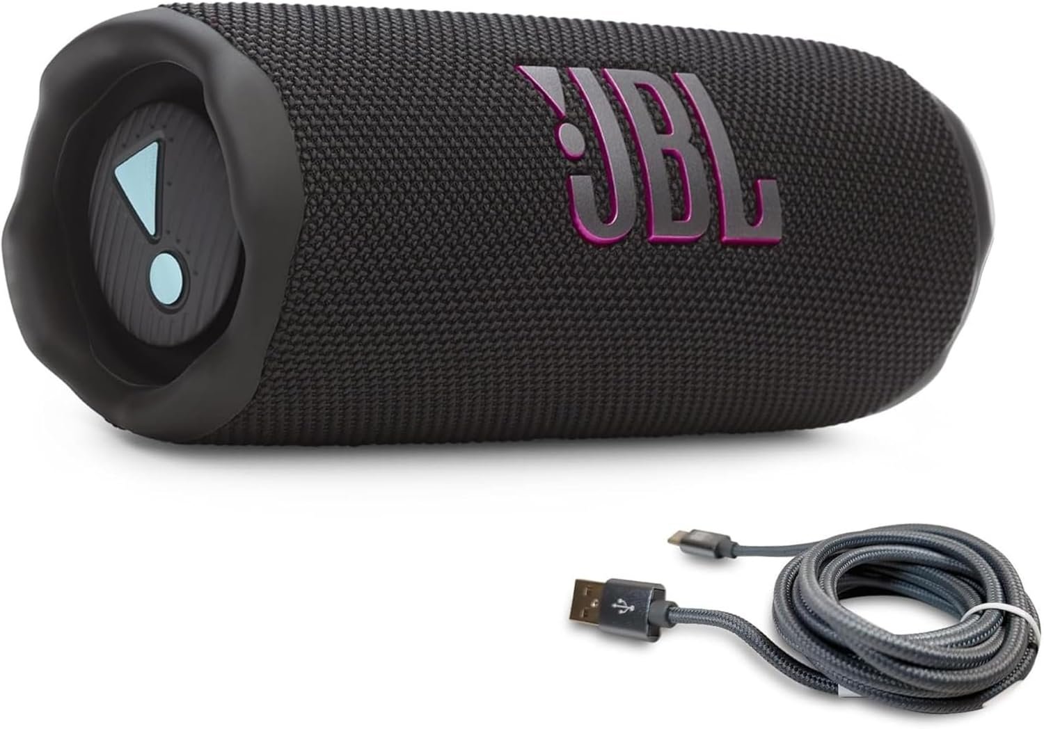 jbl flip 7 (black) + bundle with usb c braided cable jbl flip 7 (black) + bundle with usb c braided cable