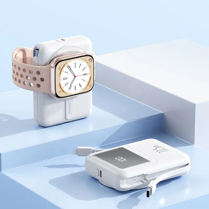 portable built in 2 cables 5000 mah 10000 mah pd15 wireless ultra slim li polymer type c magnetic power bank watch portable built in 2 cables 5000 mah 10000 mah pd15 wireless ultra slim li polymer type c magnetic power bank watch