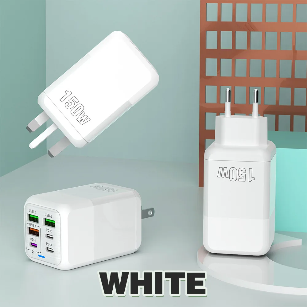 cross border 150w 6 multi port qc3.0 fast charging 5v/3a european american british laptop mobile phone earphone camera 3usb+3pd cross border 150w 6 multi port qc3.0 fast charging 5v/3a european american british laptop mobile phone earphone camera 3usb+3pd