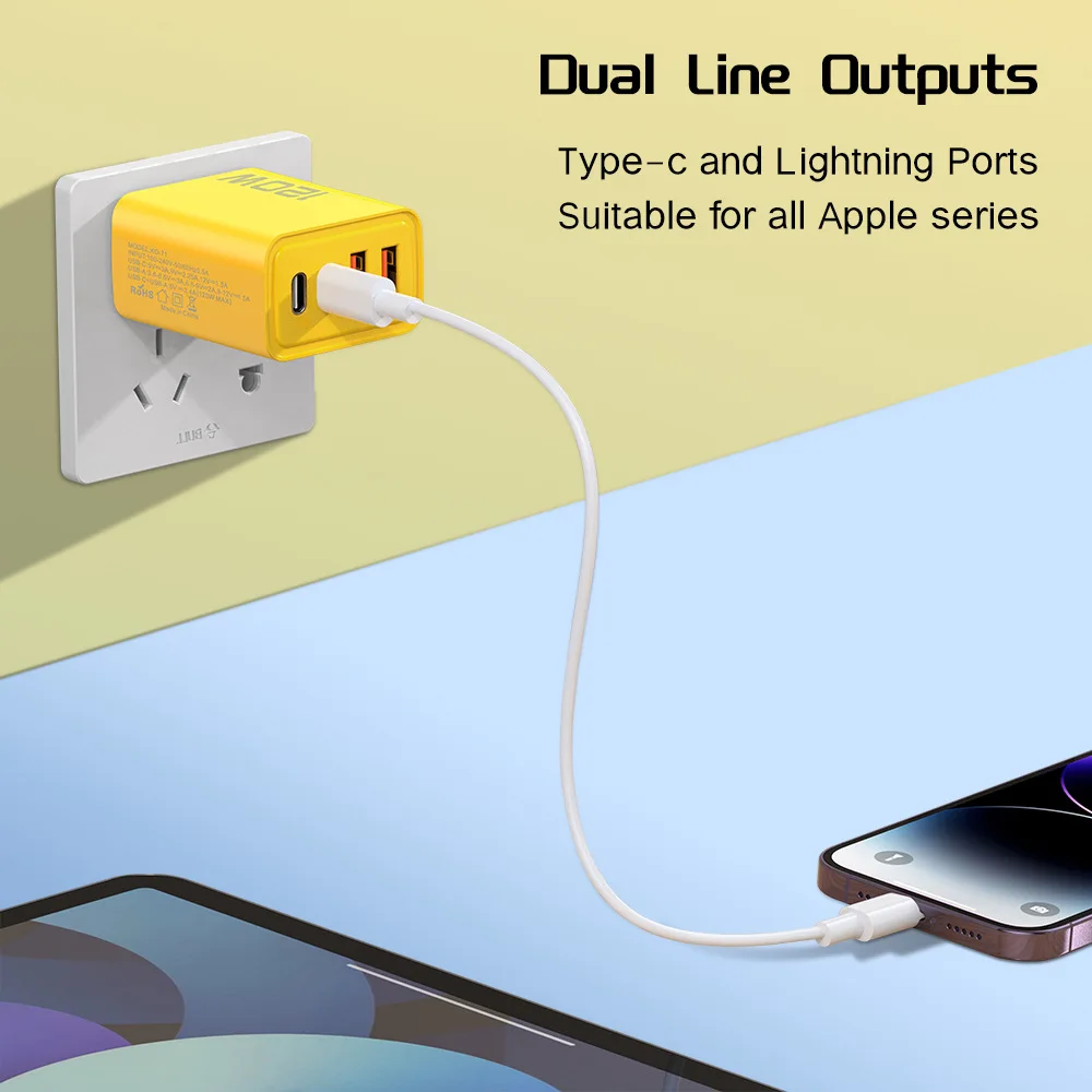 120w wall charger pc+abs fire retardant material 4 port 2pd+2usb 5v2a eu us qc3.0 mobile phone charge for iphone 16 samsung s25 120w wall charger pc+abs fire retardant material 4 port 2pd+2usb 5v2a eu us qc3.0 mobile phone charge for iphone 16 samsung s25
