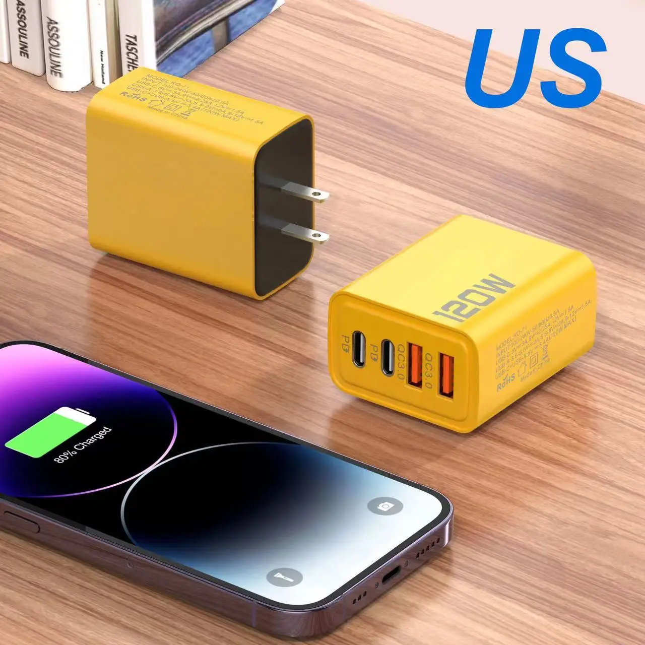 120w wall charger pc+abs fire retardant material 4 port 2pd+2usb 5v2a eu us qc3.0 mobile phone charge for iphone 16 samsung s25 120w wall charger pc+abs fire retardant material 4 port 2pd+2usb 5v2a eu us qc3.0 mobile phone charge for iphone 16 samsung s25
