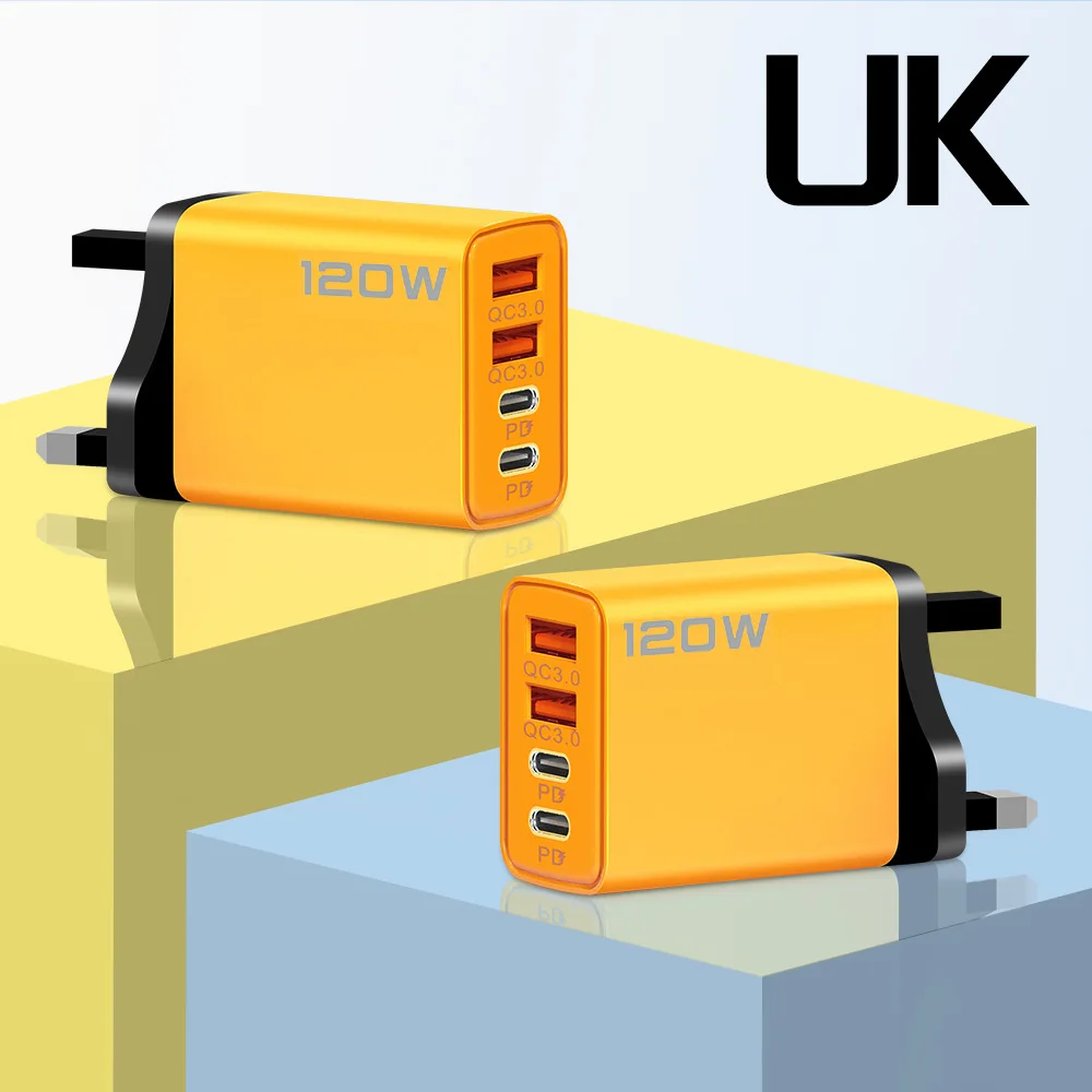 120w wall charger pc+abs fire retardant material 4 port 2pd+2usb 5v2a eu us qc3.0 mobile phone charge for iphone 16 samsung s25 120w wall charger pc+abs fire retardant material 4 port 2pd+2usb 5v2a eu us qc3.0 mobile phone charge for iphone 16 samsung s25