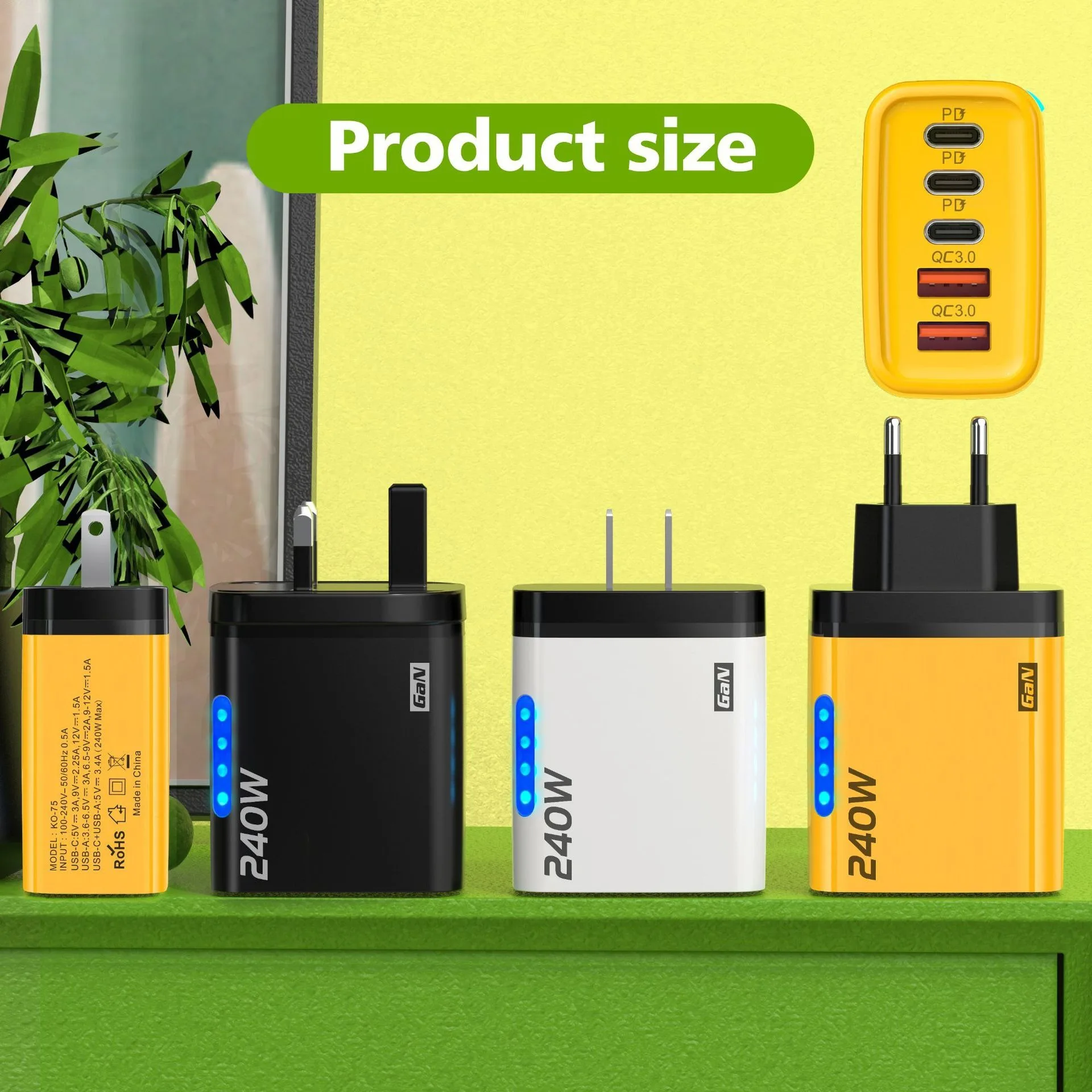 high power 240w multi port usb c fast charger with 5 ports pd and qc30 wall adapter for mobile phone tablet laptop eu us uk plug high power 240w multi port usb c fast charger with 5 ports pd and qc30 wall adapter for mobile phone tablet laptop eu us uk plug