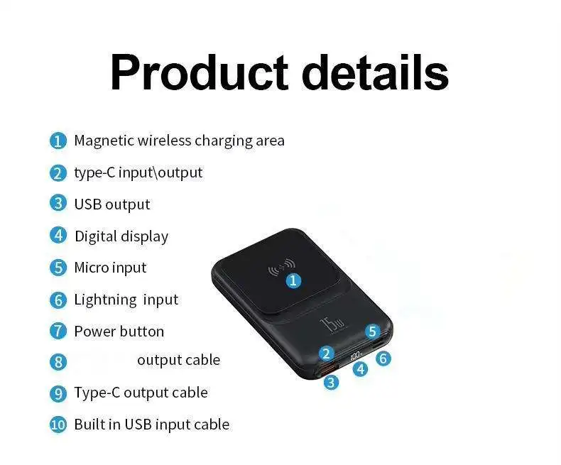 gebra mini solar power bank 10000mah 15w pd magnetic wireless charger solar charging type c input abs material li polymer gebra mini solar power bank 10000mah 15w pd magnetic wireless charger solar charging type c input abs material li polymer
