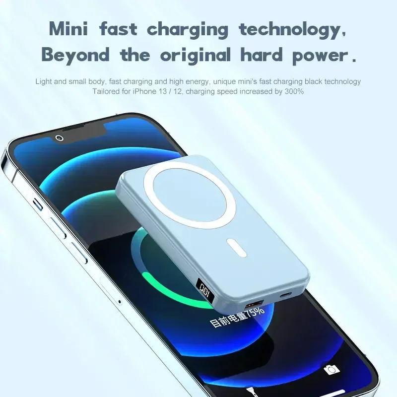 fast charging pd 20w portable power station magnetic wireless charging ultra thin design type c input li polymer battery iphone fast charging pd 20w portable power station magnetic wireless charging ultra thin design type c input li polymer battery iphone