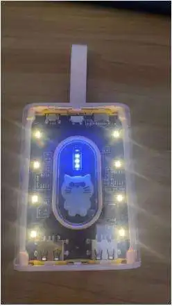 punk mecha style transparent self contained cable cartoon 20000mah wireless charging 15w fast charging mobile power station punk mecha style transparent self contained cable cartoon 20000mah wireless charging 15w fast charging mobile power station
