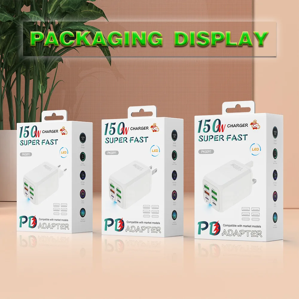 cross border 150w 6 multi port qc3.0 fast charging 5v/3a european american british laptop mobile phone earphone camera 3usb+3pd cross border 150w 6 multi port qc3.0 fast charging 5v/3a european american british laptop mobile phone earphone camera 3usb+3pd
