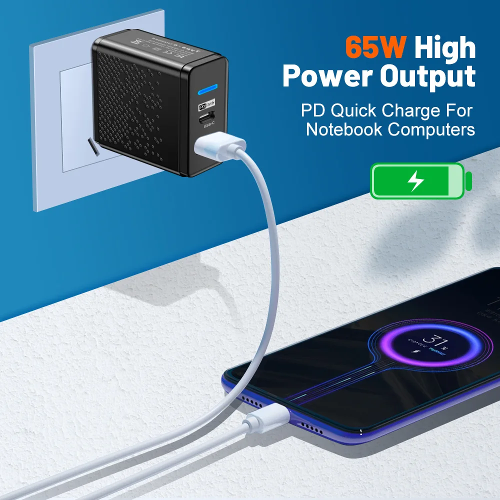 65w usb c a charger pd type c fast charging wall adapter for iphone 14 13 xiaomi samsung macbook quick charge3.0 phone charging 65w usb c a charger pd type c fast charging wall adapter for iphone 14 13 xiaomi samsung macbook quick charge3.0 phone charging