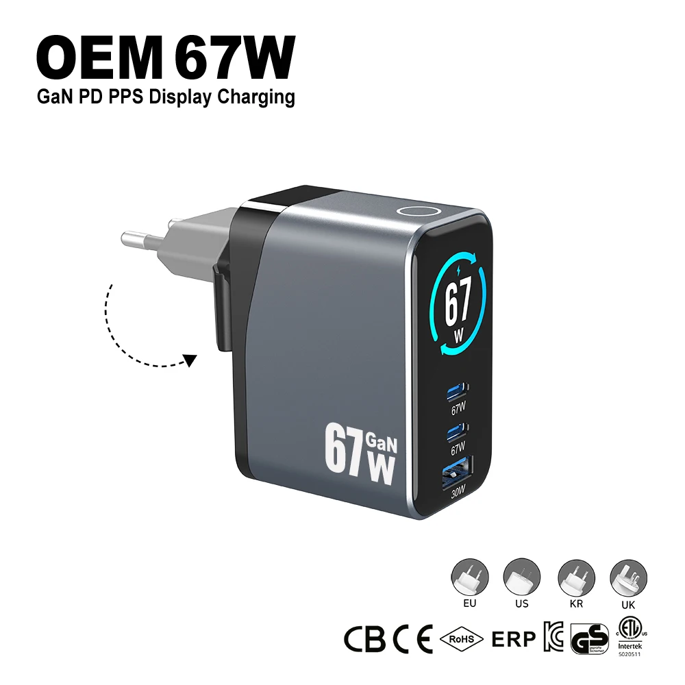 67w 120w 140w usb c charger laptop charger multi fast charge gan power adapter display touch control for macbook iphone samsung 67w 120w 140w usb c charger laptop charger multi fast charge gan power adapter display touch control for macbook iphone samsung