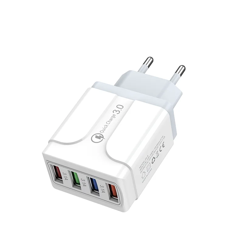 electric 4 port usb a fast charging qc3.0 18w wall charger us/eu/uk/au/in/kr plugs otp/ovp protection 5v/2.4a mobile phones electric 4 port usb a fast charging qc3.0 18w wall charger us/eu/uk/au/in/kr plugs otp/ovp protection 5v/2.4a mobile phones