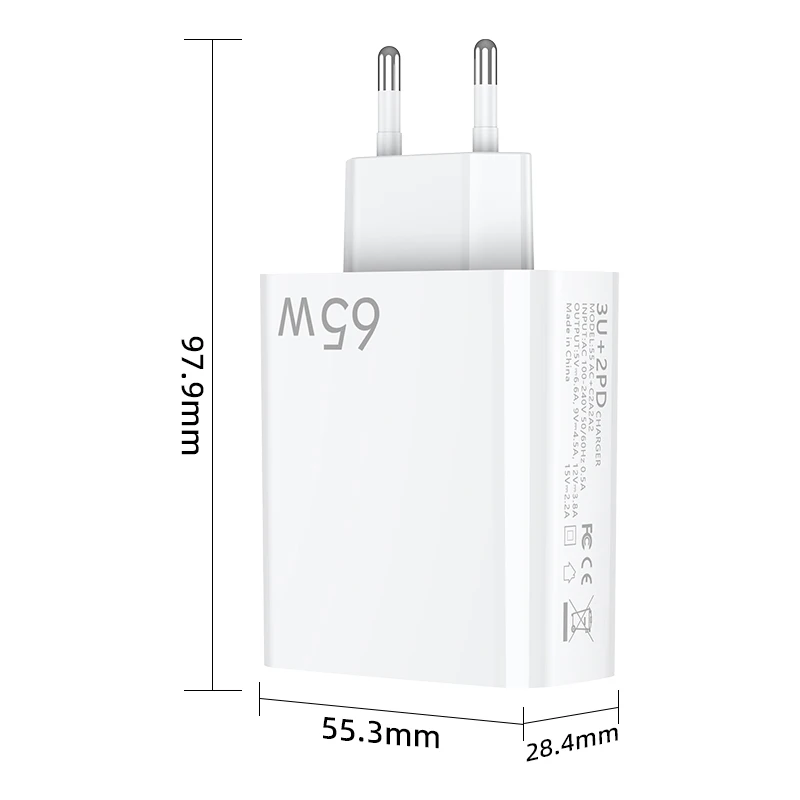 hot selling multi port fast charger 5in1 qc3.0 pd usb type c power adapter quick charging us eu uk universal charger for phones hot selling multi port fast charger 5in1 qc3.0 pd usb type c power adapter quick charging us eu uk universal charger for phones