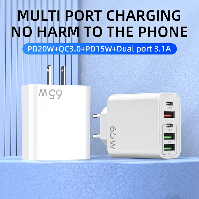 hot selling multi port fast charger 5in1 qc3.0 pd usb type c power adapter quick charging us eu uk universal charger for phones hot selling multi port fast charger 5in1 qc3.0 pd usb type c power adapter quick charging us eu uk universal charger for phones