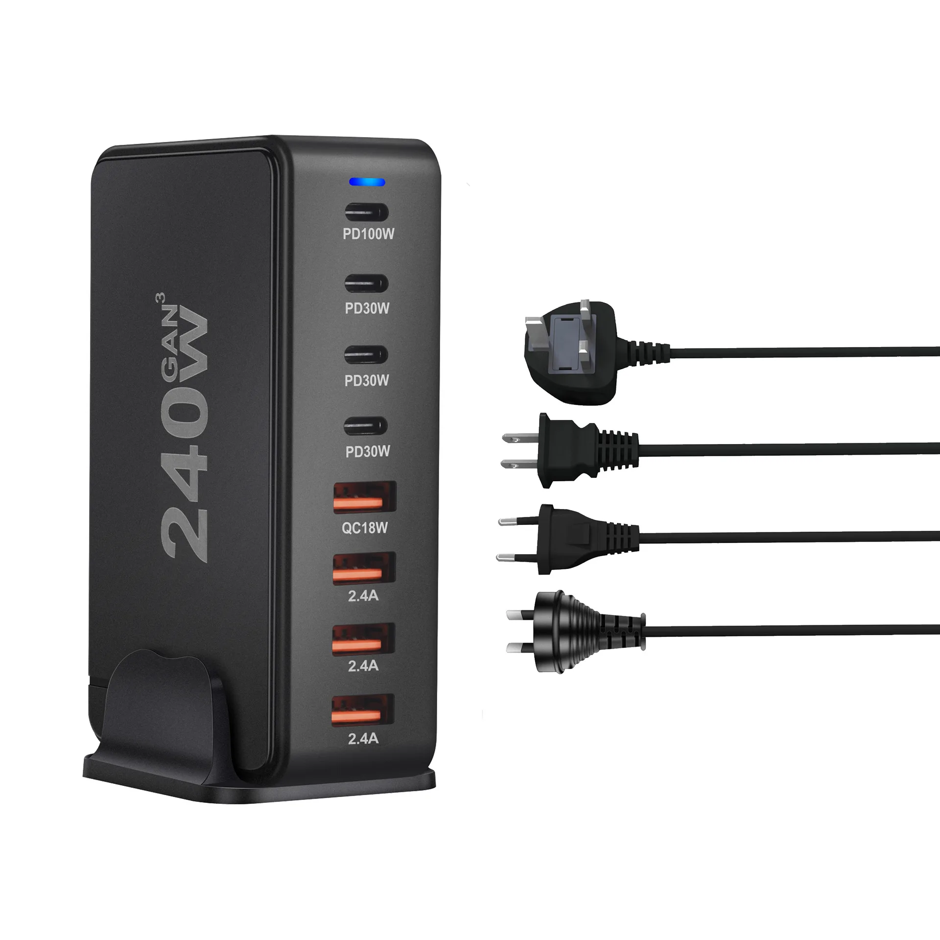 240w usb type c portable travel charger gan 8 port pd qc fast charging station for macbook /laptop/ipad/samsung galaxy/iphone 17 240w usb type c portable travel charger gan 8 port pd qc fast charging station for macbook /laptop/ipad/samsung galaxy/iphone 17