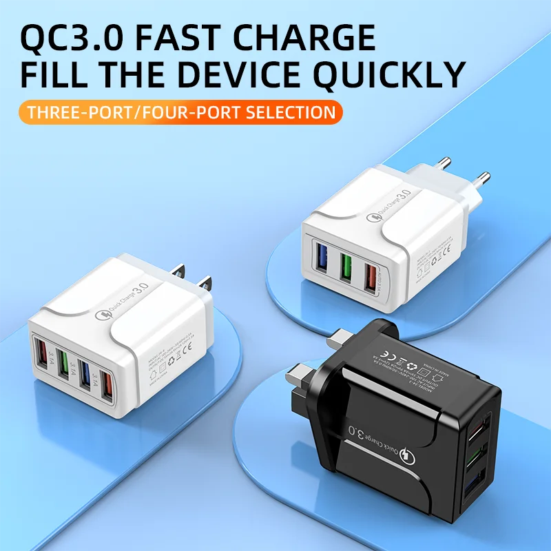 electric 4 port usb a fast charging qc3.0 18w wall charger us/eu/uk/au/in/kr plugs otp/ovp protection 5v/2.4a mobile phones electric 4 port usb a fast charging qc3.0 18w wall charger us/eu/uk/au/in/kr plugs otp/ovp protection 5v/2.4a mobile phones