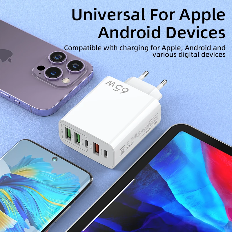 hot selling multi port fast charger 5in1 qc3.0 pd usb type c power adapter quick charging us eu uk universal charger for phones hot selling multi port fast charger 5in1 qc3.0 pd usb type c power adapter quick charging us eu uk universal charger for phones