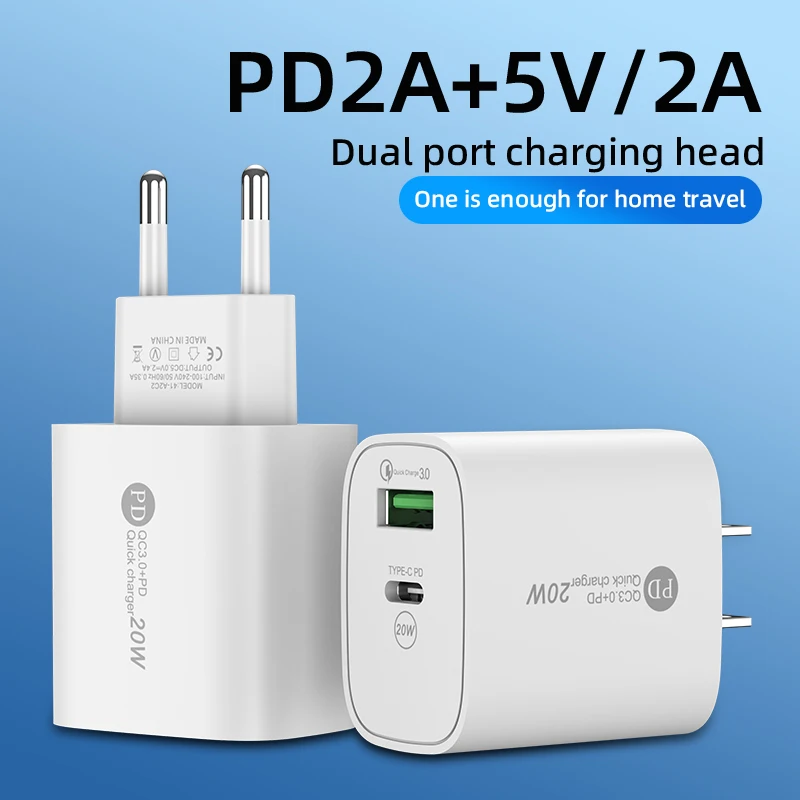 portable bulk usb phone charger 5v2a dual port fast charger adapter plug 2in1 mini pd charger for phones wall charger type c oem portable bulk usb phone charger 5v2a dual port fast charger adapter plug 2in1 mini pd charger for phones wall charger type c oem