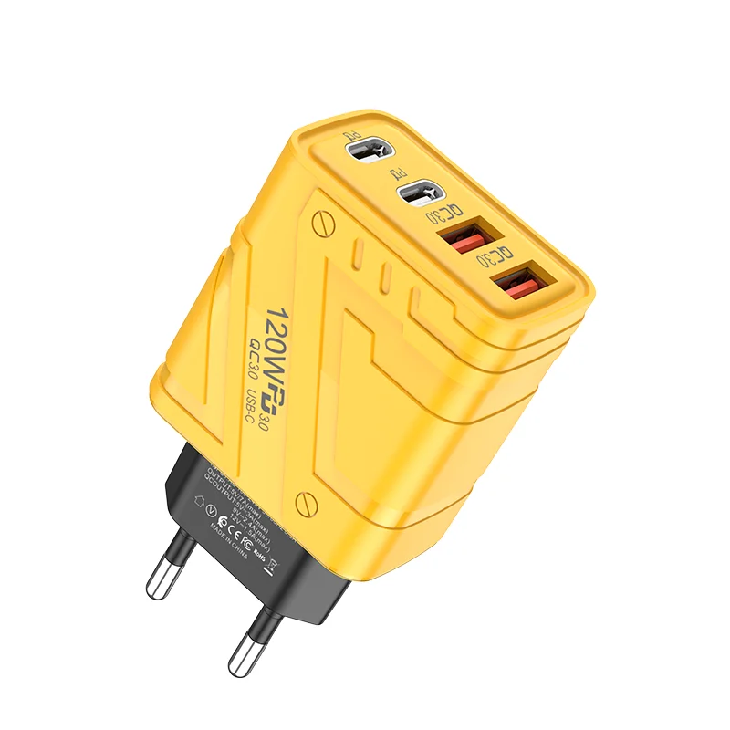 2025 new electric fast charging 4 port usb type c 4 in 1 wall charger oem adapter with eu/us/uk plug for mobile phones earphone 2025 new electric fast charging 4 port usb type c 4 in 1 wall charger oem adapter with eu/us/uk plug for mobile phones earphone