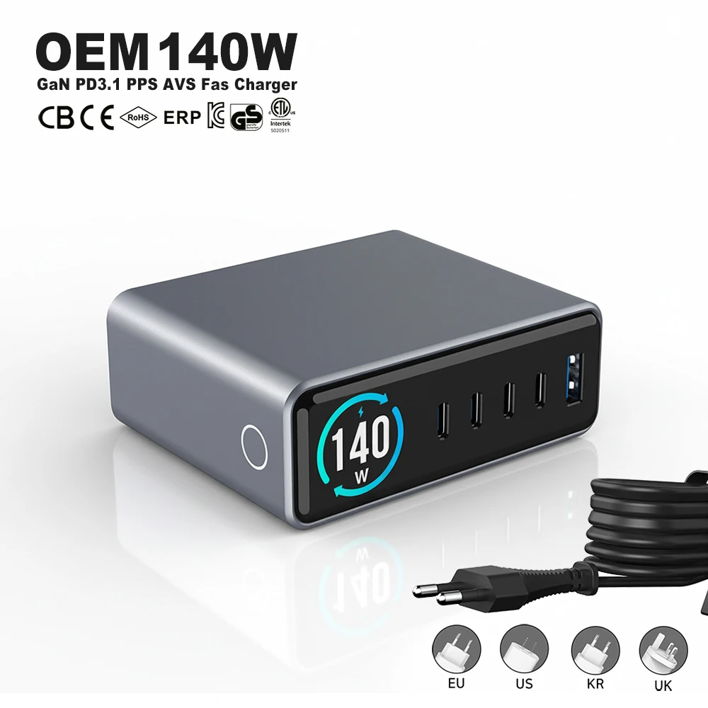 67w 120w 140w usb c charger laptop charger multi fast charge gan power adapter display touch control for macbook iphone samsung 67w 120w 140w usb c charger laptop charger multi fast charge gan power adapter display touch control for macbook iphone samsung